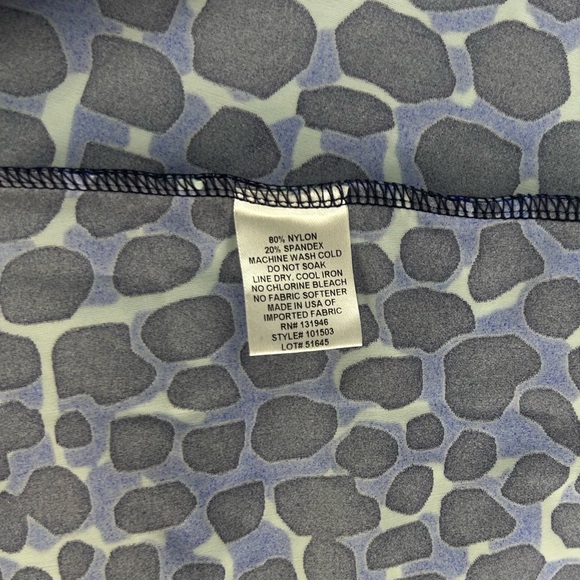 Women’s Jude Connally Blue Animal Long Sleeve Midi Dress Designer Size Small - Picture 4 of 4